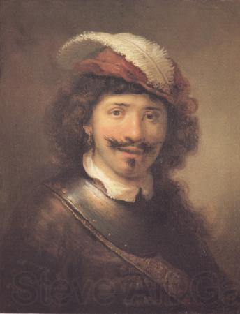 Govert flinck A young Man with a eathered cap and a gorgert (mk33)